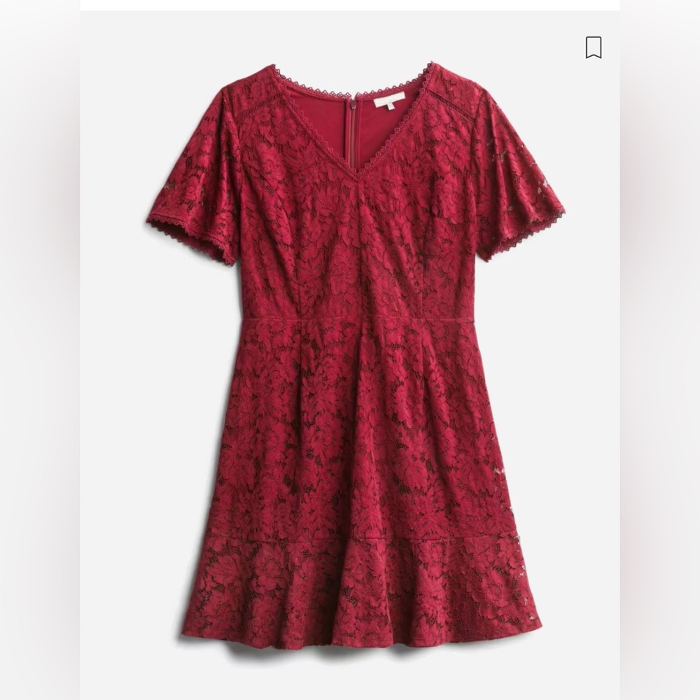 Burgundy Lace Dress